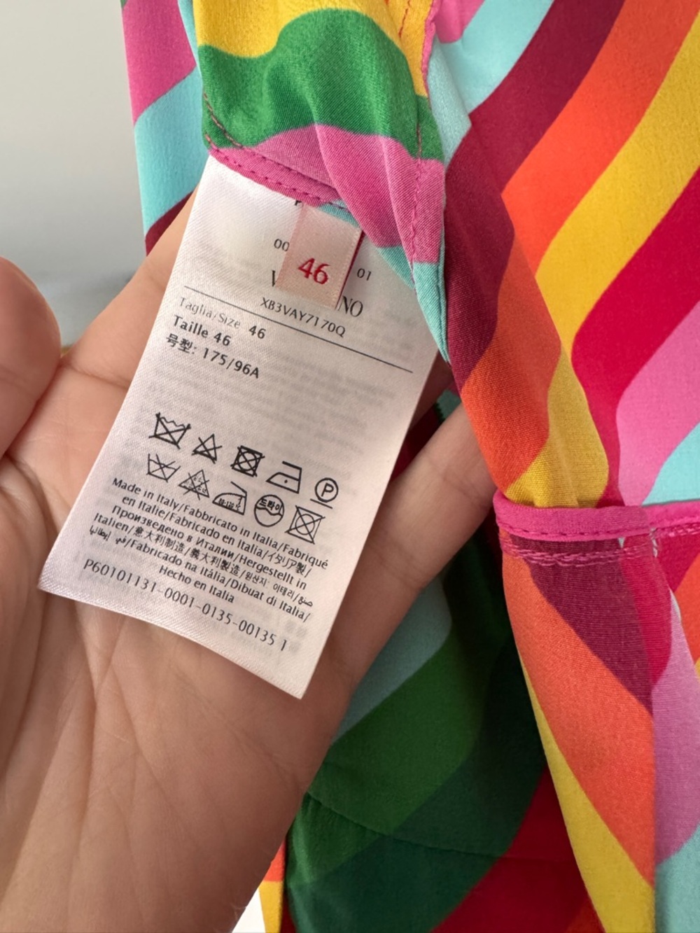 Valentino Rainbow Chevron Dress - Picture 5 of 11